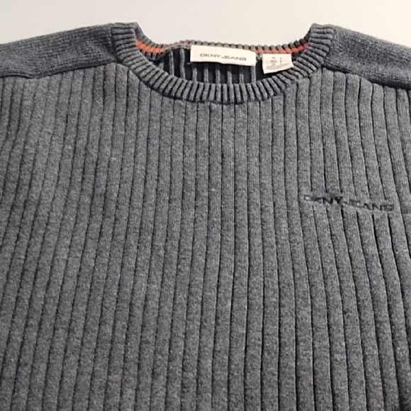 Crewneck 100% Cotton Ribbed Sweater Body Con - Picture 10 of 11